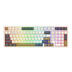 Redragon K528 Wireless Gaming Keyboard Bluetooth Computer Keyboards Creamy Cute with Number Pad RGB Backlit Tri-Mode BT/2.4GHz/USB-C, 4000mAh Battery for Win/MAC- Dusty Olive