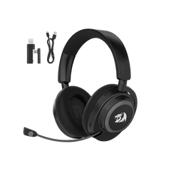 Redragon H891 Wireless Gaming Headset, Tri-Mode (2.4G/BT/Wired), 65H Battery, 50mm Drivers & 7.1 Surround Sound, Noise-Cancelling Retractable Mic, Compatible with PC, PS5, NS, Mac, Mobile