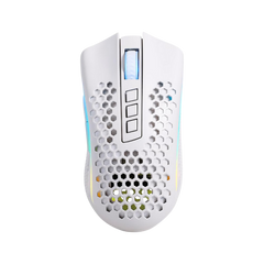 REDRAGON Mouse Gamer Storm Pro M808w-ks White Wireless, Honeycomb Shape, Wireless, 2.4GHz, USB Dongle/USB Wiring, 16000dpi - 8 Programmable Buttons