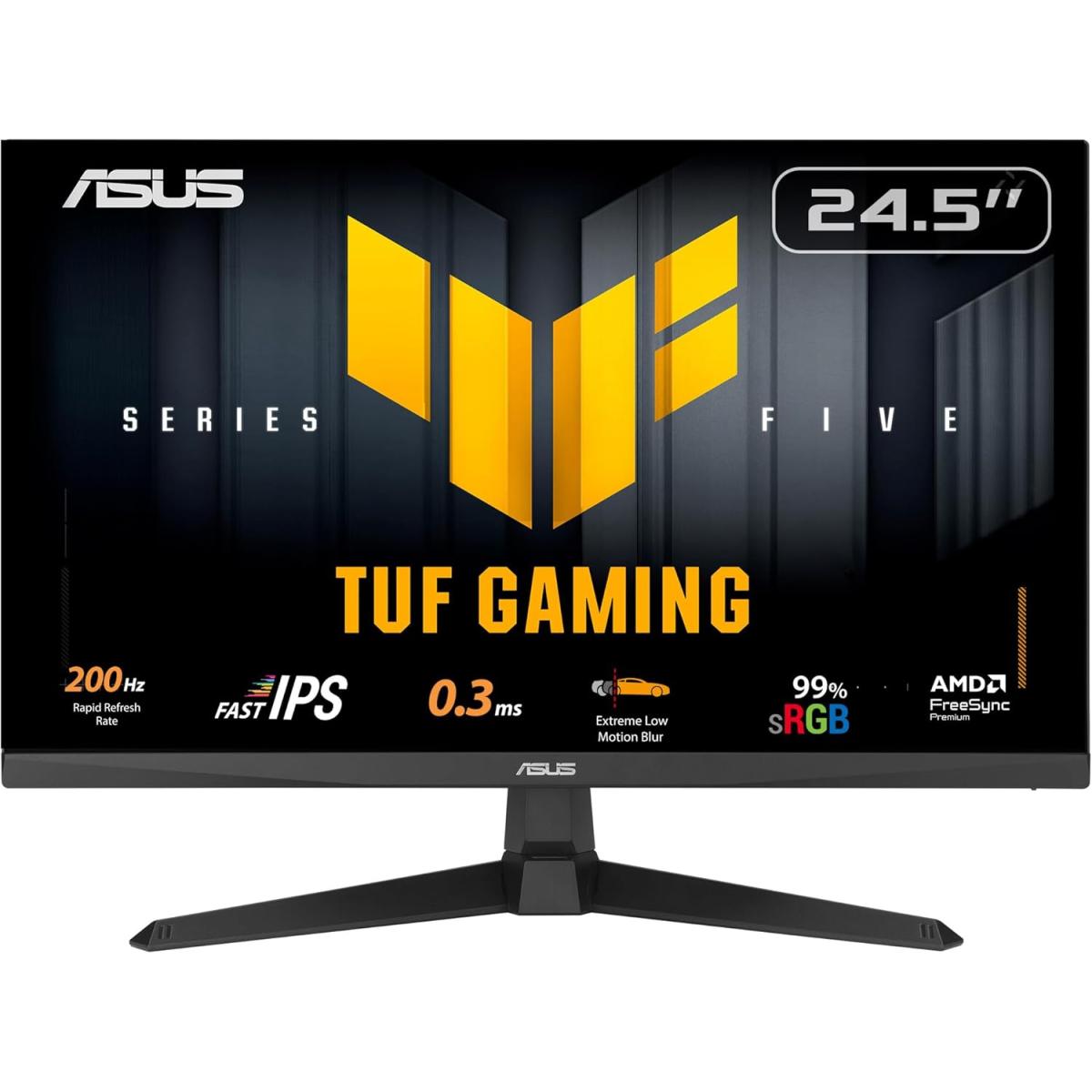ASUS TUF VG259Q5A 25" Fast IPS Full HD 200Hz 0.3 ms HDR 10 Extreme Low Motion Blur DisplayWidget Center Adaptive-Sync w/ Speakers
