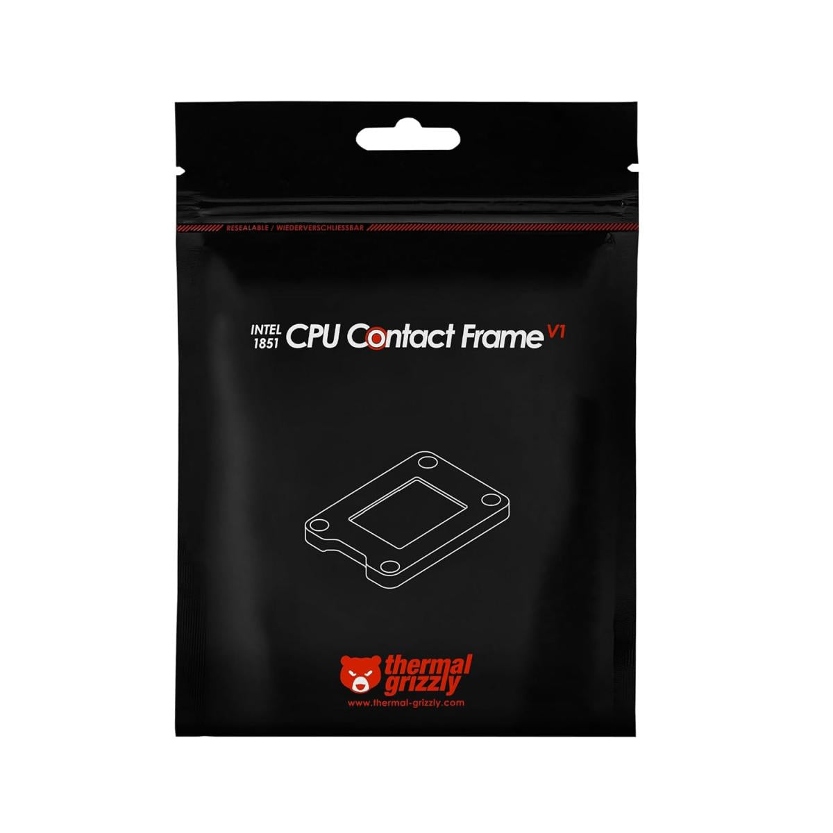 Thermal Grizzly - CPU Conta Frame Intel 1851 V1 - for Optimized CPU Conta Pressure to Improve The Cooling Performance - Easy Install - for Intel Core Ultra Series CPU LGA1851 sockets