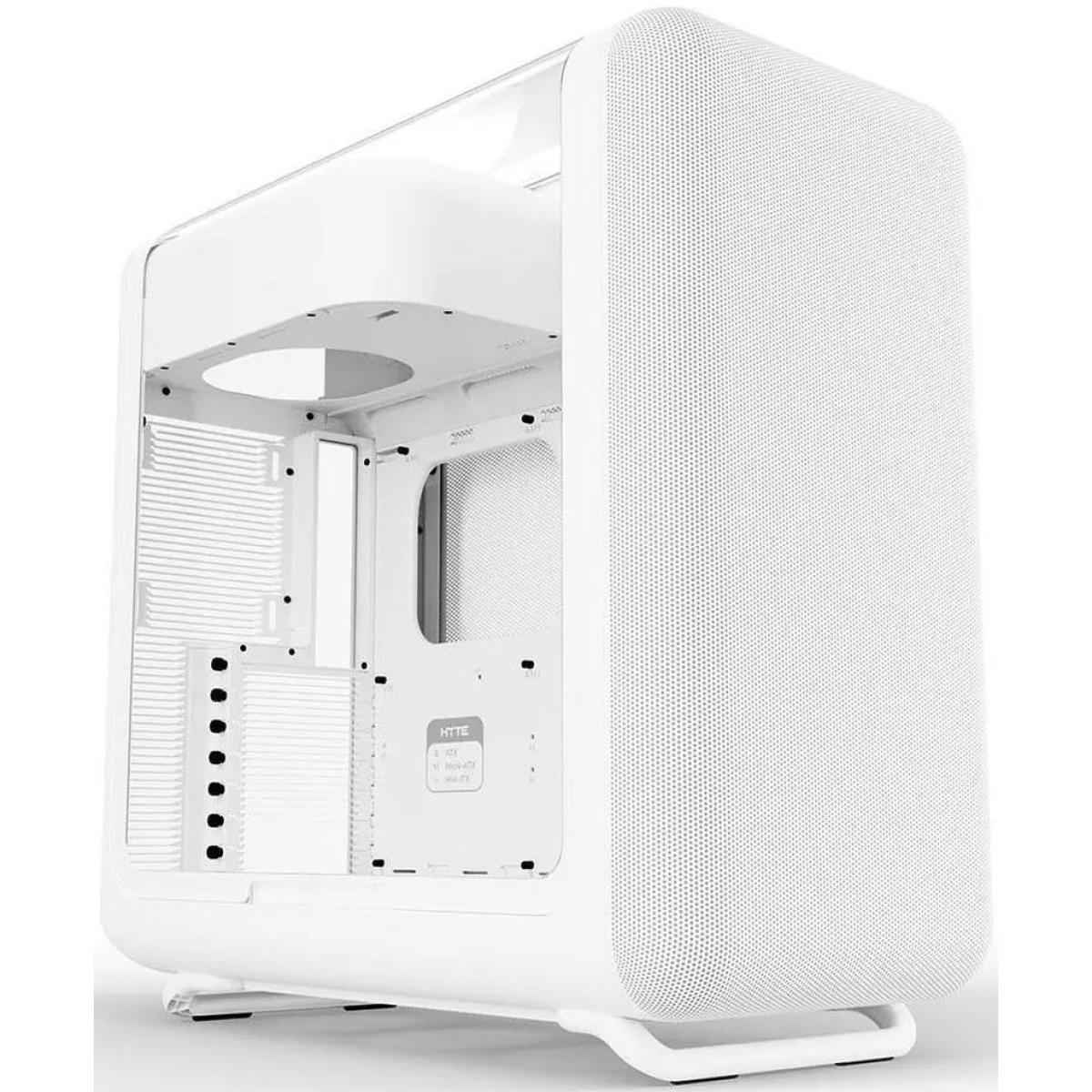 HYTE X50 ATX Mid Tower Modern Performance Case, Micro Mesh Ventilation, Thick Laminated Acoustic Glass (Snow White) | CS-HYTE-X50G-WW |