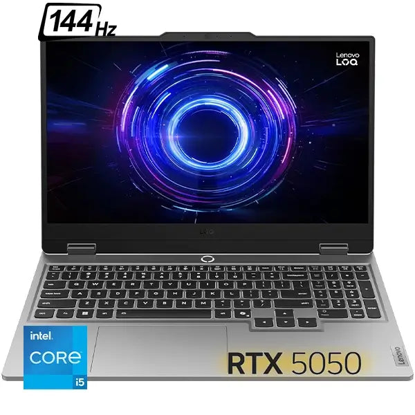 Lenovo LOQ 15IRX10 Gaming Laptop - Intel Core i5-13450HX - NVIDIA RTX 5050 8GB - 15.6-inch FHD IPS 144Hz