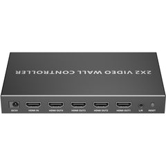 Lenkeng Lkv104vw 4k 60hz 2x2 Videowall Controller Supports 1x1/1x2/1x3/1x4/2x2 Splicing Modes Rs 232 Control 3.5mm Audio Output