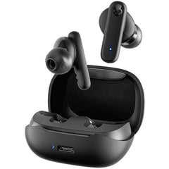 Skullcandy Smokin True Wireless Buds (Bluetooth 5.2) In-Ear Earbuds w/ Microphone, Rich, Clear Audio, 20 Hours Total Battery + Rapid Charge Case, Water & Dust Resistant, Call & Media Controls & EQ- True Black | S2TAW-R740 | - CompuMe