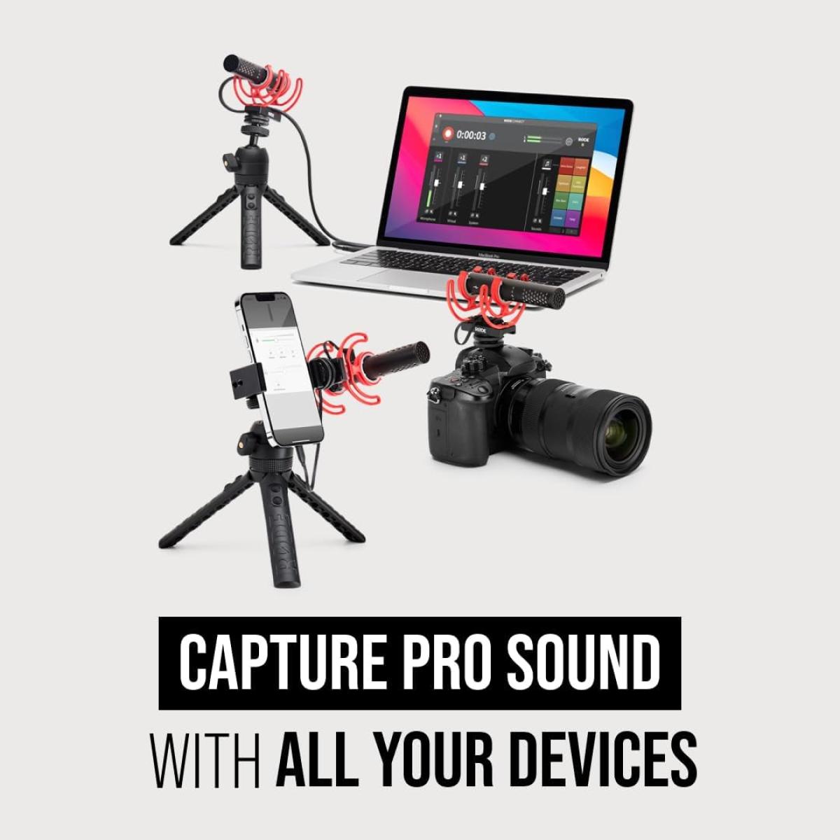 Rode microphone for audio recording