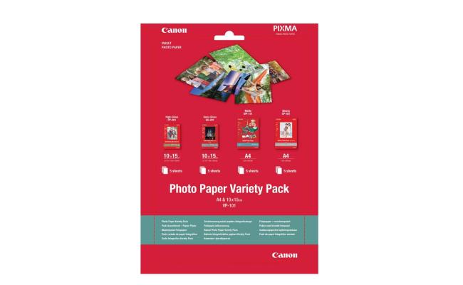 Canon Vp 101 Photo Paper Variety Pack 4x6” And A4 20 Sheets