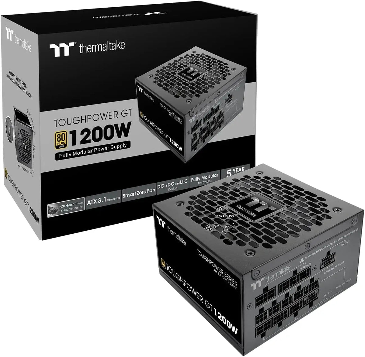 Thermaltake Toughpower GT 1200W ATX 3.1 80 Plus Gold Power Supply
