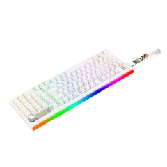Meetion VibeKey B98 98% Tri-Mode Wireless Bluetooth Wired Membrane Gaming Keyboard -White