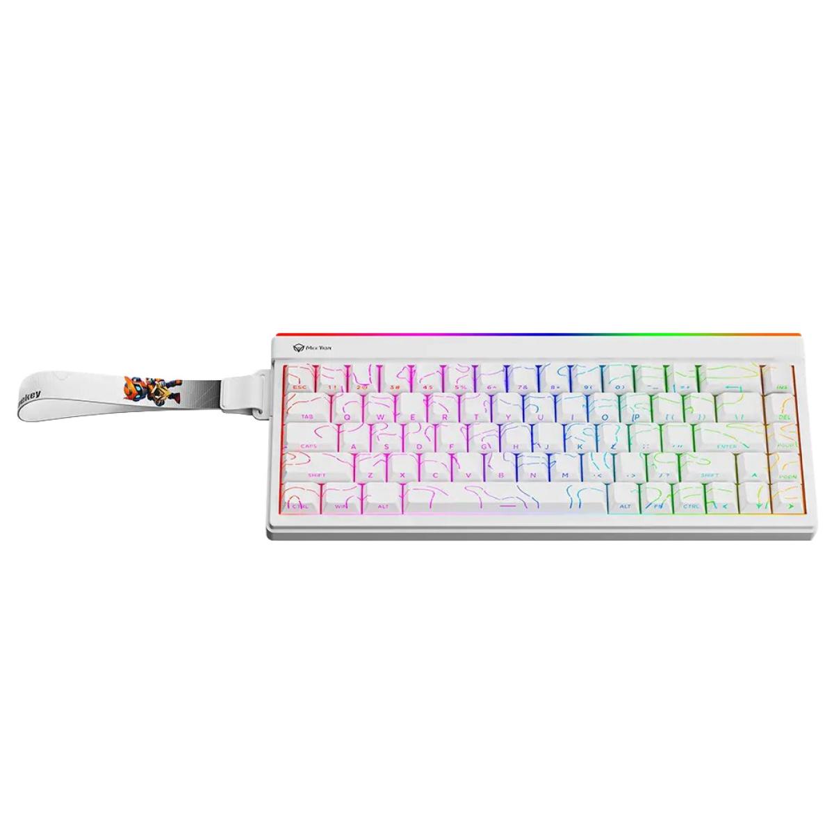 Meetion VibeKeyB68 68% Wireless Membrane RGB Gaming Keyboard -White