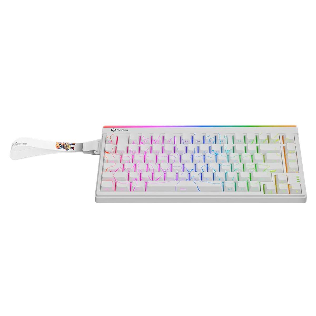 Meetion VibeKeyB75 Compact 75% Wireless Membrane Gaming Keyboard -White