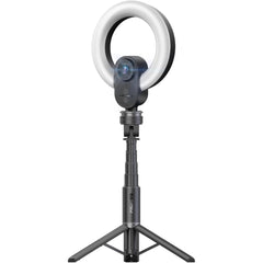 Promate VistaCam High-Precision 2K Ultra HD Webcam with Adjustable Ring Light, 90° Wide Angle Autofocus, Dual Omni-Directional Mics, and Universal Compatibility for Windows, macOS, and Linux, Black