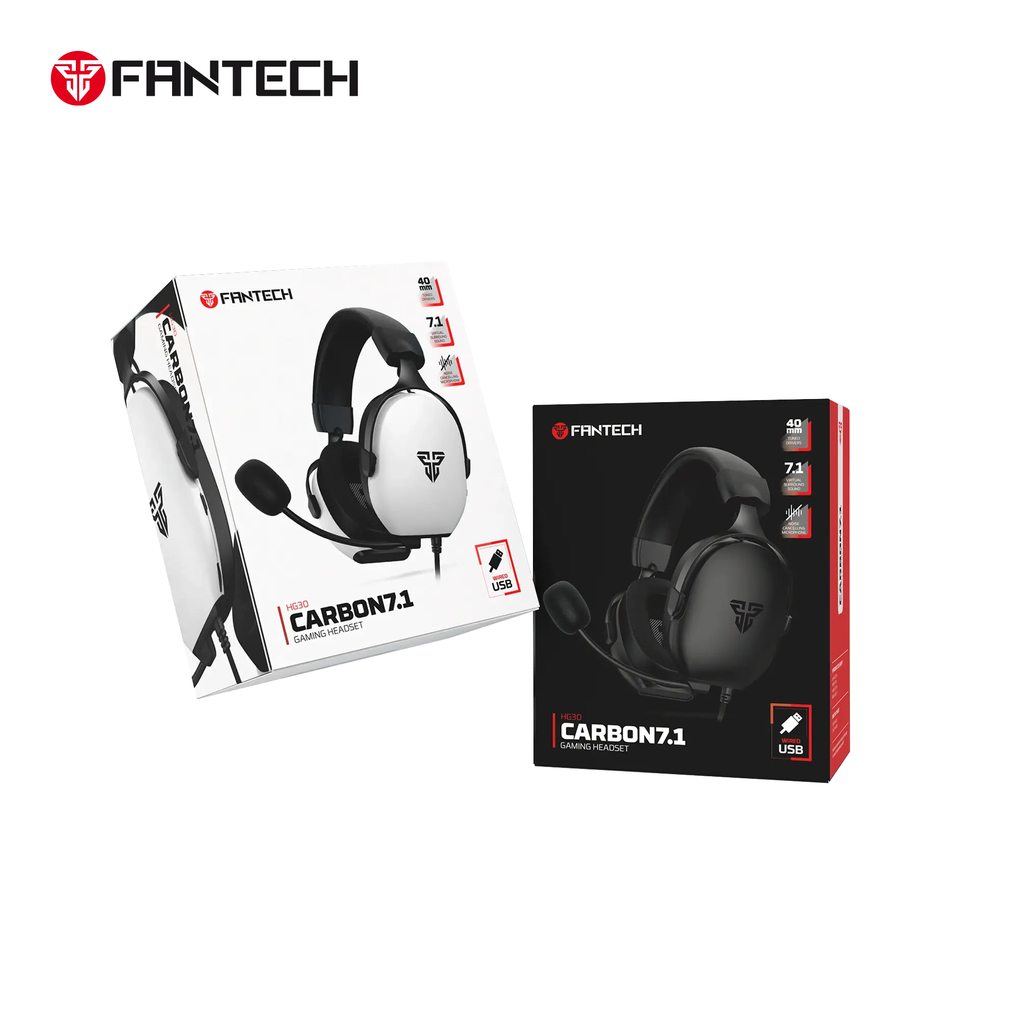 Fantech Hg30 Carbon 7.1 Surround Sound Gaming Headset White Fantech Hg30 Carbon 7.1 Surround Sound Gaming Headset White