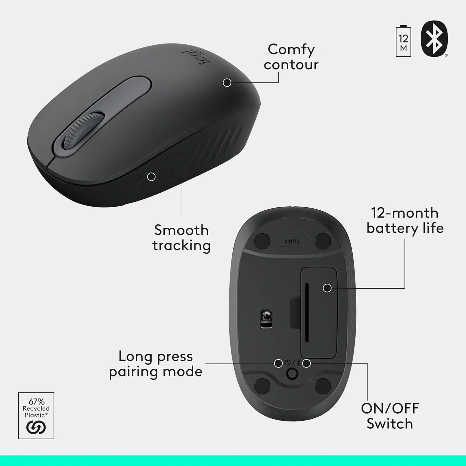 Logitech Mk250 Compact Bluetooth & Wireless Mouse And Keyboard Combo Graphite Logitech Mk250 Compact Bluetooth & Wireless Mouse And Keyboard Combo Graphite