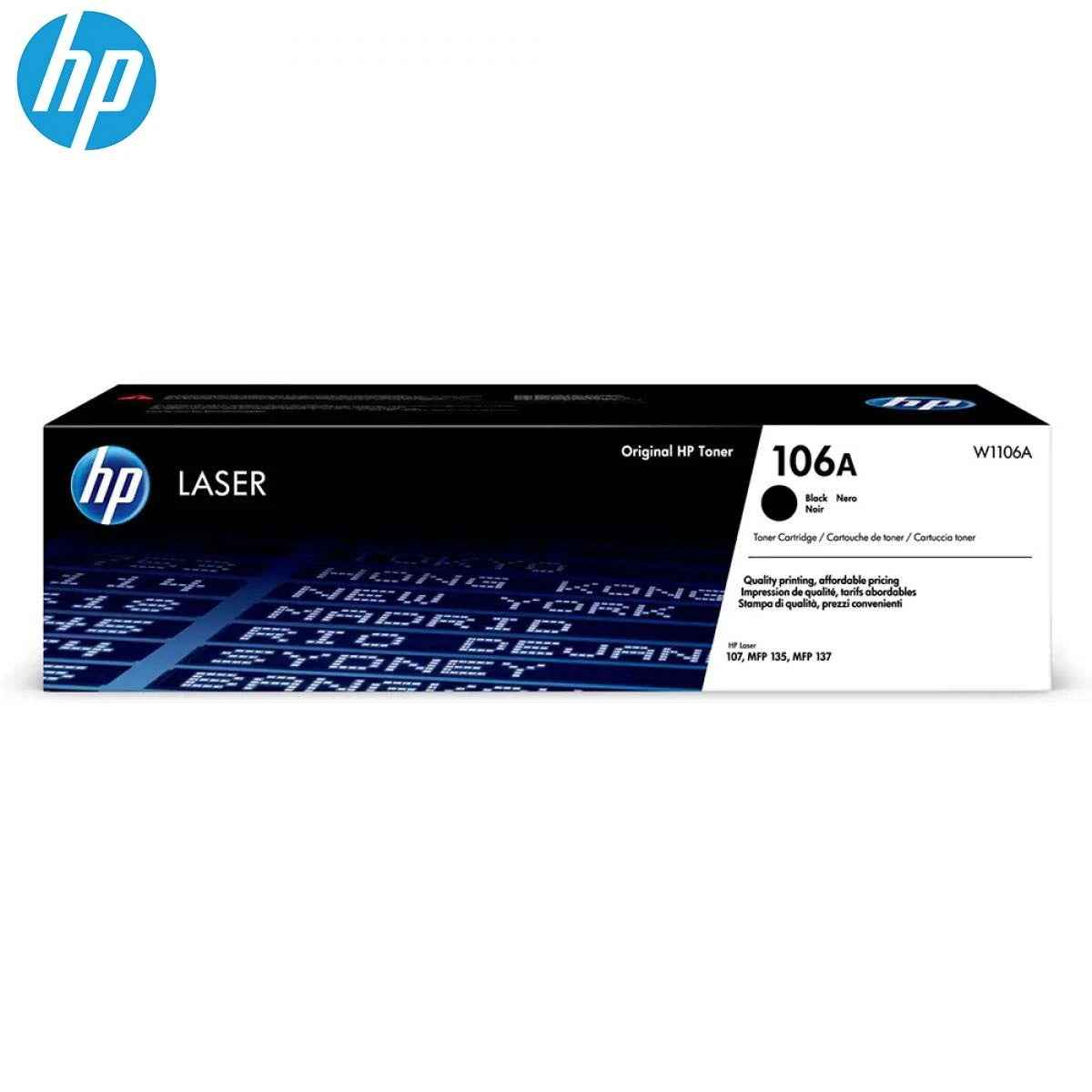 HP 106A Black Original Laser Toner Cartridge (W1106A) (Original) HP 106A Black Original Laser Toner Cartridge (W1106A) (Original)