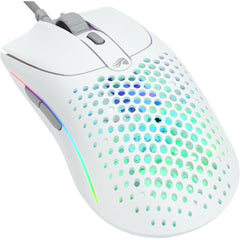 Glorious Model O 2 Wired 59g Ultralight FPS 26,000 DPI Motion Sync 80M Click Rated Switches 6 Programmable Buttons Ambidextrous RGB - Matte White