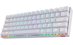 Redragon K530 Pro Draconic 60% Wireless RGB Mechanical Keyboard, BT/2.4Ghz/Wired 3-Mode 61 Keys Compa Gaming Keyboard w/Hot-Swap Socket, Free-Mod Plate Mounted PCB & Tactile Brown Switch - White