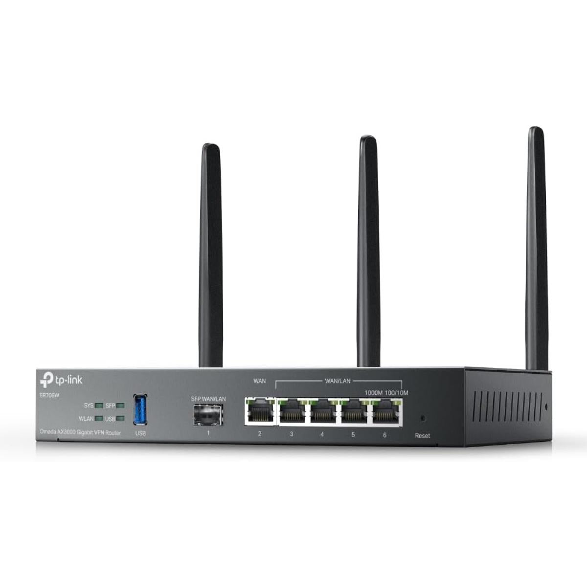 Tp Link Er706w Omada Gigabit Ax3000 Wifi 6 Vpn Router 1x Usb 3.0 Support Usb Storage And Lte Backup With Lte Dongle Supports Omada Mesh | Easy Set Up