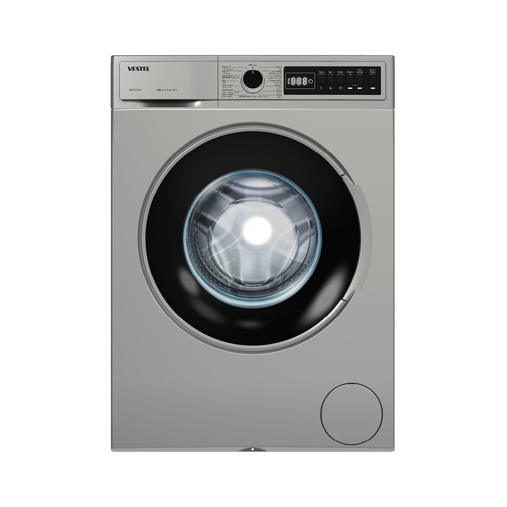 Vestel Washing Machine 7 Kg 1200 RPM Silver W712T2TDSS