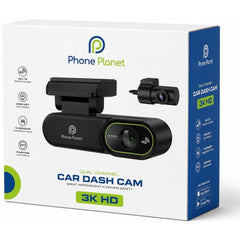 Phone Planet PP-DC04 4G 3K + 1080P Car Dash Cam with GPS + BDS