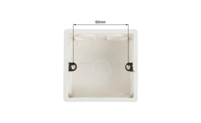 Wall Switch Box Electrical Outlet Flush Mount 86 Type Single Gang White