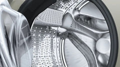 Washing Machine, Frontloader Fullsize 8 Kg 1200 RPM, Silver Inox