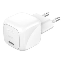 Belkin BoostCharge Compa 30W USB-C PD Fast Charging AC Charger for All iPhone 16 and iPhone 15 Models Samsung Galaxy S25, iPad, AirPods, and More - White