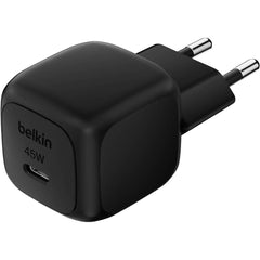 Belkin BoostCharge Compa 45W USB-C PD Fast Charging AC Charger for All iPhone 16 and iPhone 15 Models Samsung Galaxy S25, iPad, AirPods, and More - Black