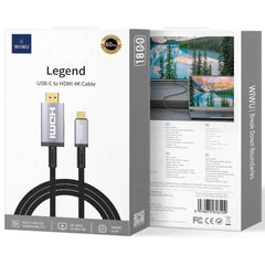 Wiwu Wi C049 Legend Usb Typye C To Hdmi 4k \ 60hz Cable Black