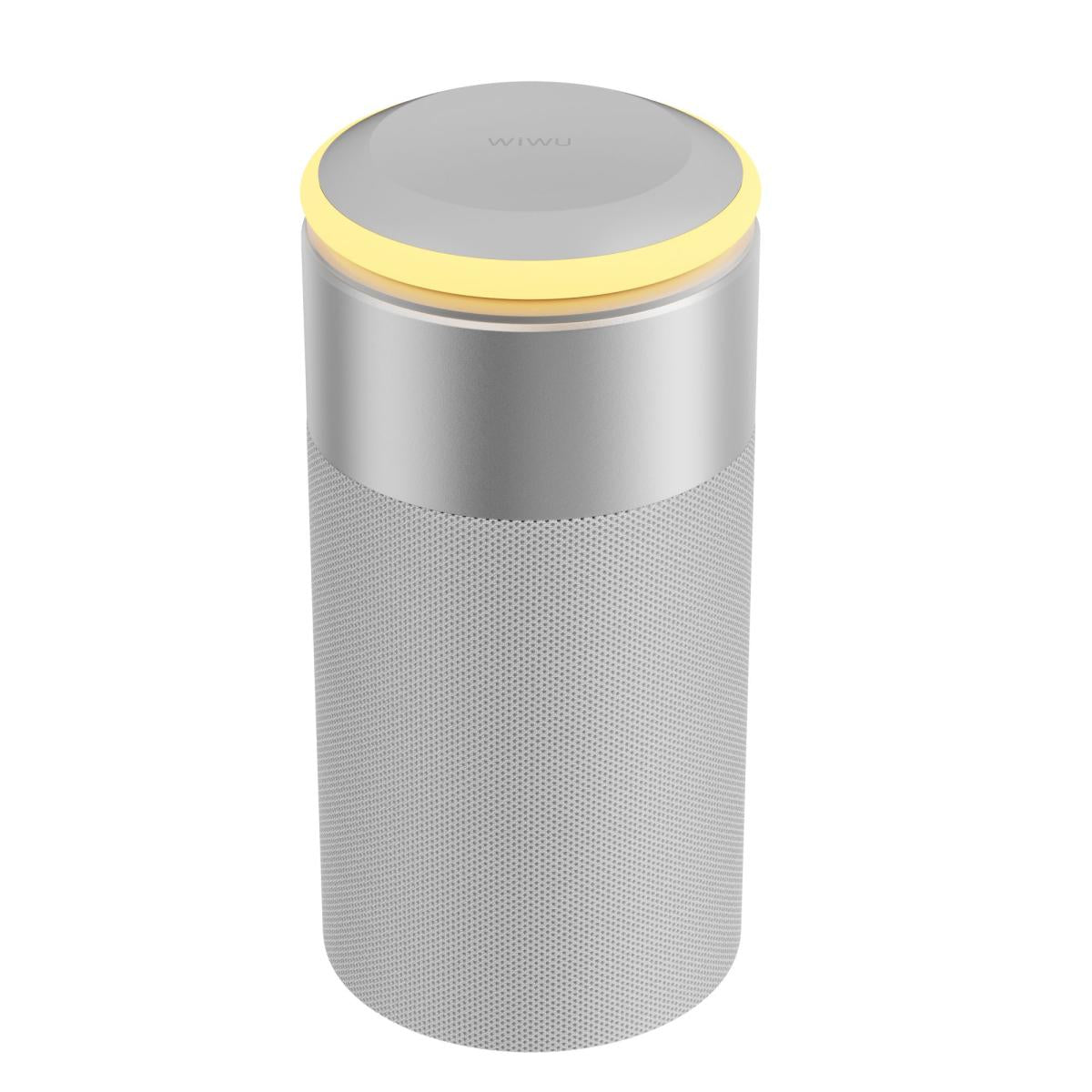 Wiwu Wi W022 3 In 1 Multifunional Wireless Charger 15w Fast Charging with Ambient Light Bluetooth Speaker 5w 360° Surround Sound White