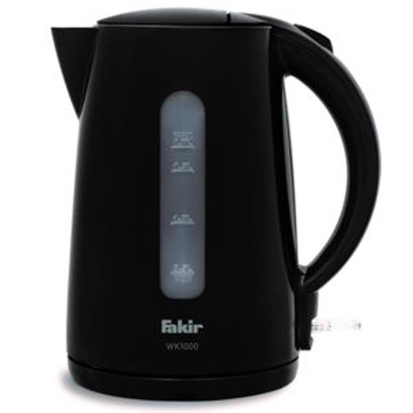 WK1000 Fakir Water Heater, Black, 1.7 Liters, 2200 Watts