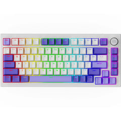 Proove Gaming Coupe 75% Tri-Mode Wireless Mechanical Keyboard Huano Kobe – English Layout, White/Purple (WKCPEN022402)