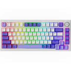 Proove Gaming Coupe 75% Tri-Mode Wireless Mechanical Keyboard Huano Kobe – English Layout, White/Purple (WKCPEN022402)