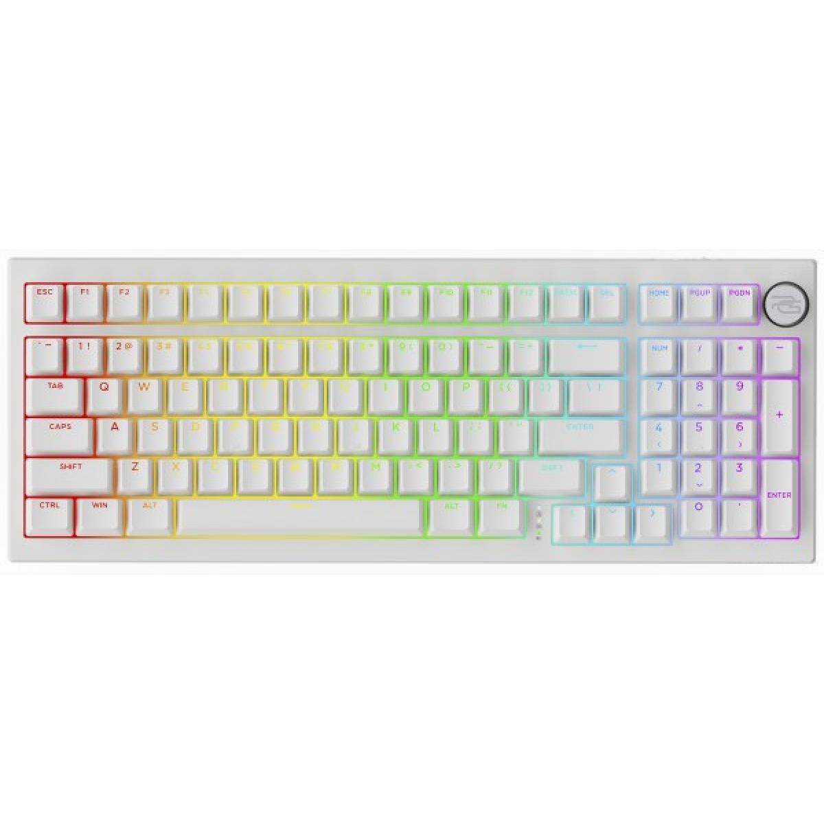 Proove Rgb Mechanical Wireless Keyboard Gaming Slicker Special Edition, Conneion Type: 2.4ghz+bt5.3+usb, Typical Switches Huano Kobe, (english Layout) White