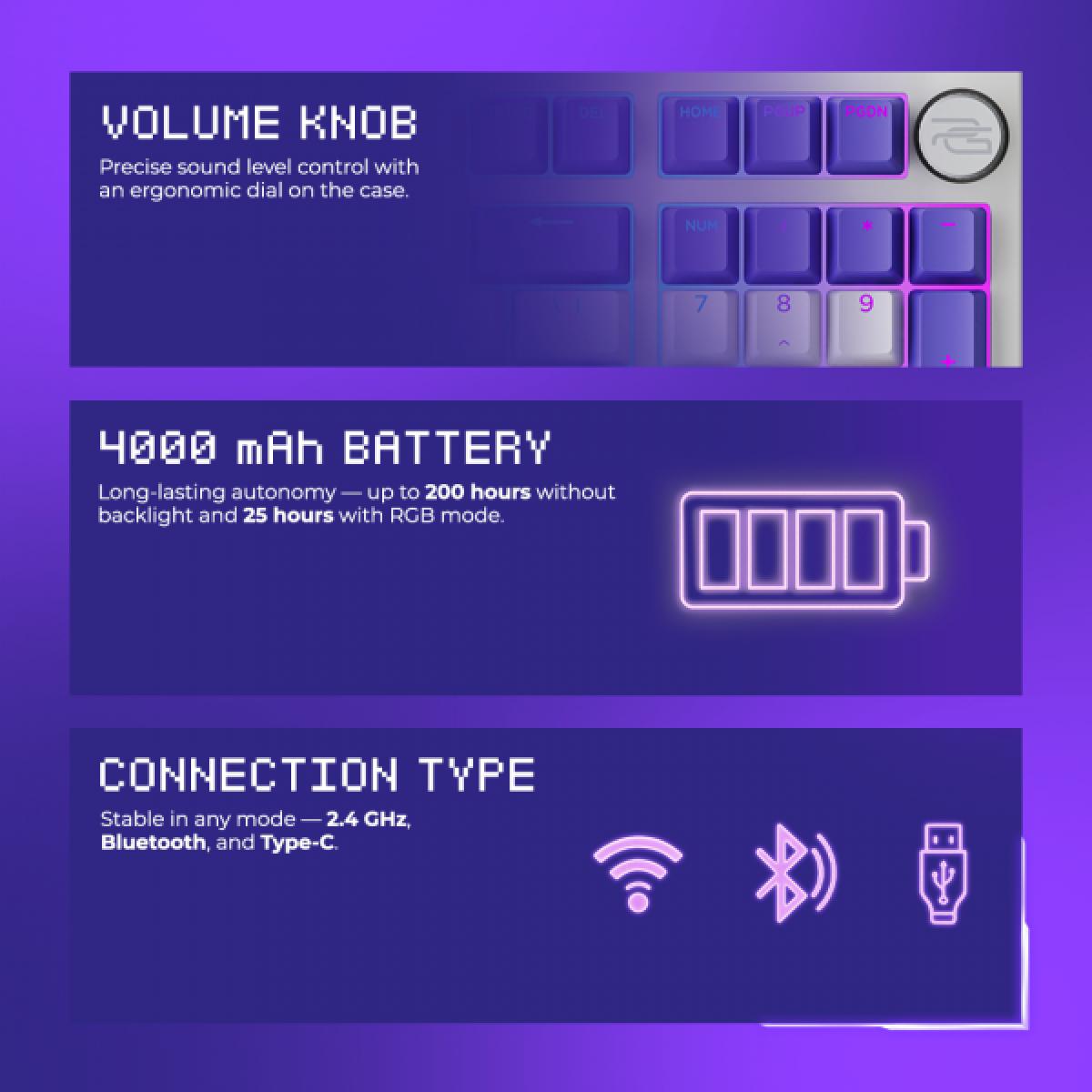 Proove BT5 RGB wireless mechanical gaming keyboard for computer setup