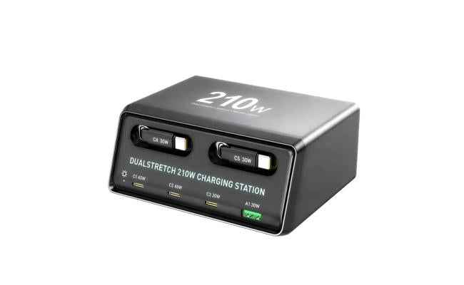 6 In 1 Wlx 60e Dual Stretch Desktop Charger Station 210w