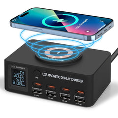 9 in 1 WLX-818D+ USB Magnetic Wireless Charging Station 140W