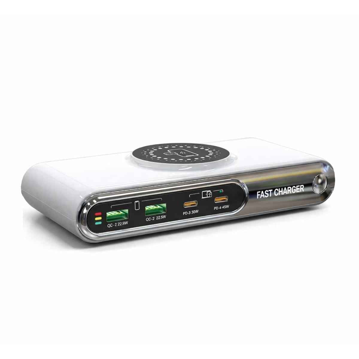 6 in 1 WLX-F9A USB Type-C Smart Fast Wireless Charging Station 45W