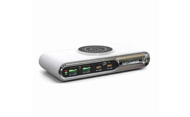 6 In 1 Wlx F9a Usb Type C Smart Fast Wireless Charging Station 45w