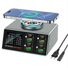 9 in 1 WLX-X9S Multi Port Digital Desktop Wireless Charging Station