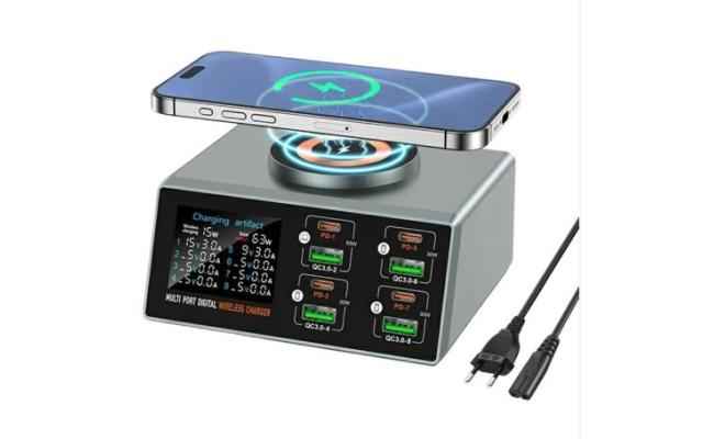 9 In 1 Wlx X9s Multi Port Digital Desktop Wireless Charging Station