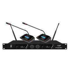 AISP WM-6212 2 Channel UHF Wireless Conference Microphone