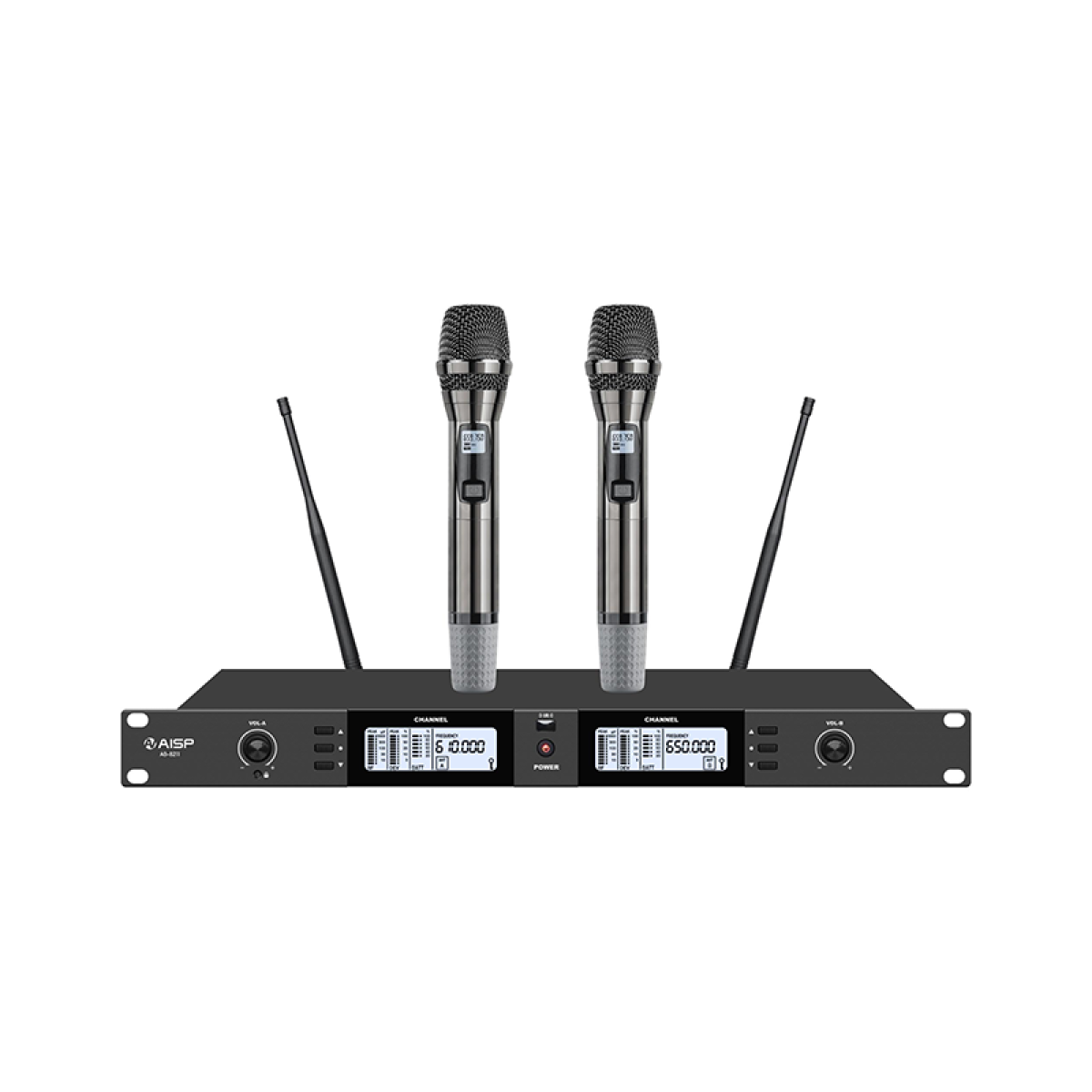 AISP WM-8211 UHF Wireless Handheld Two Microphones