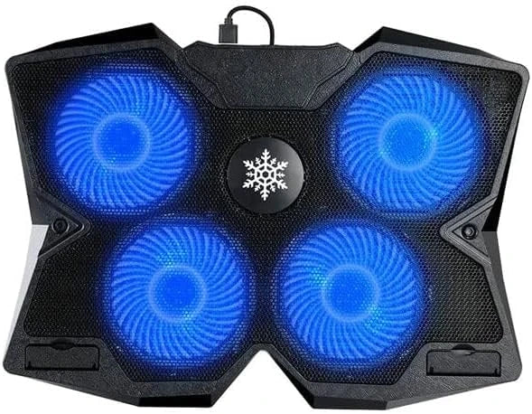 S400 LAPTOP COOLING PAD WITH 4 FANS BLUE LIGHT UP TO 17 INCHES