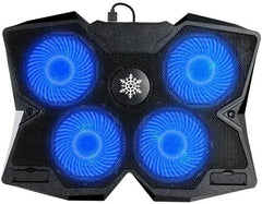 S400 LAPTOP COOLING PAD WITH 4 FANS BLUE LIGHT UP TO 17 INCHES
