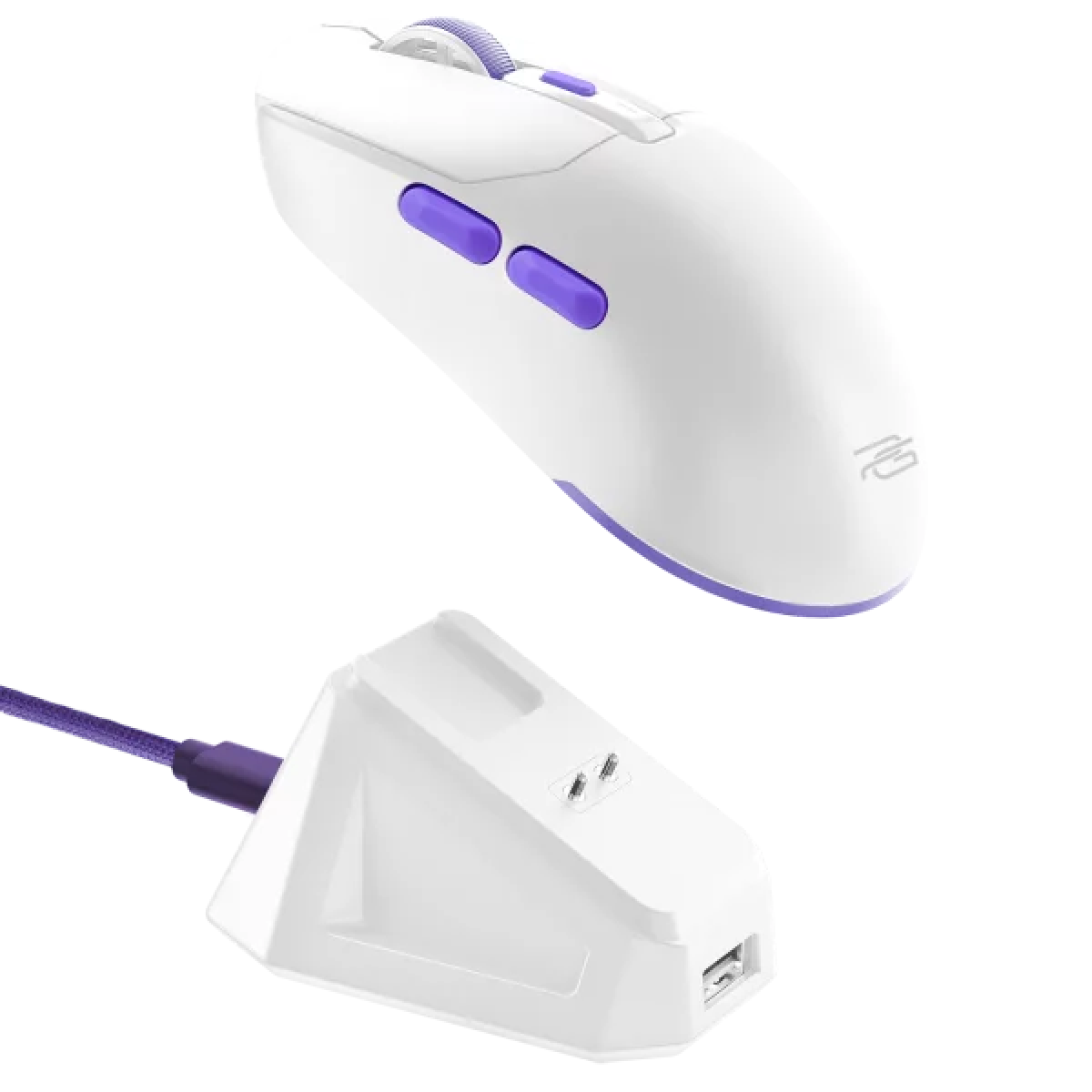 Proove Gaming Rate Pro Tri-Mode Wireless Gaming Mouse 26000 DPI with Charging Dock – White (WMRPCD022002)