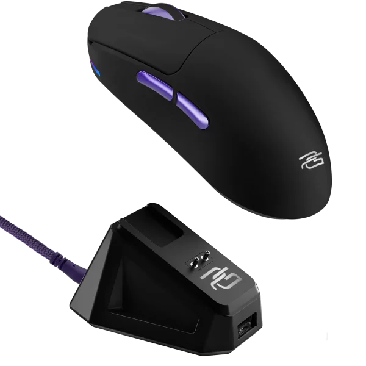 Proove Gaming Superfight Wireless Tri-Mode Gaming Mouse 12000 DPI with Charging Dock – Black/Purple (WMSW00122001)