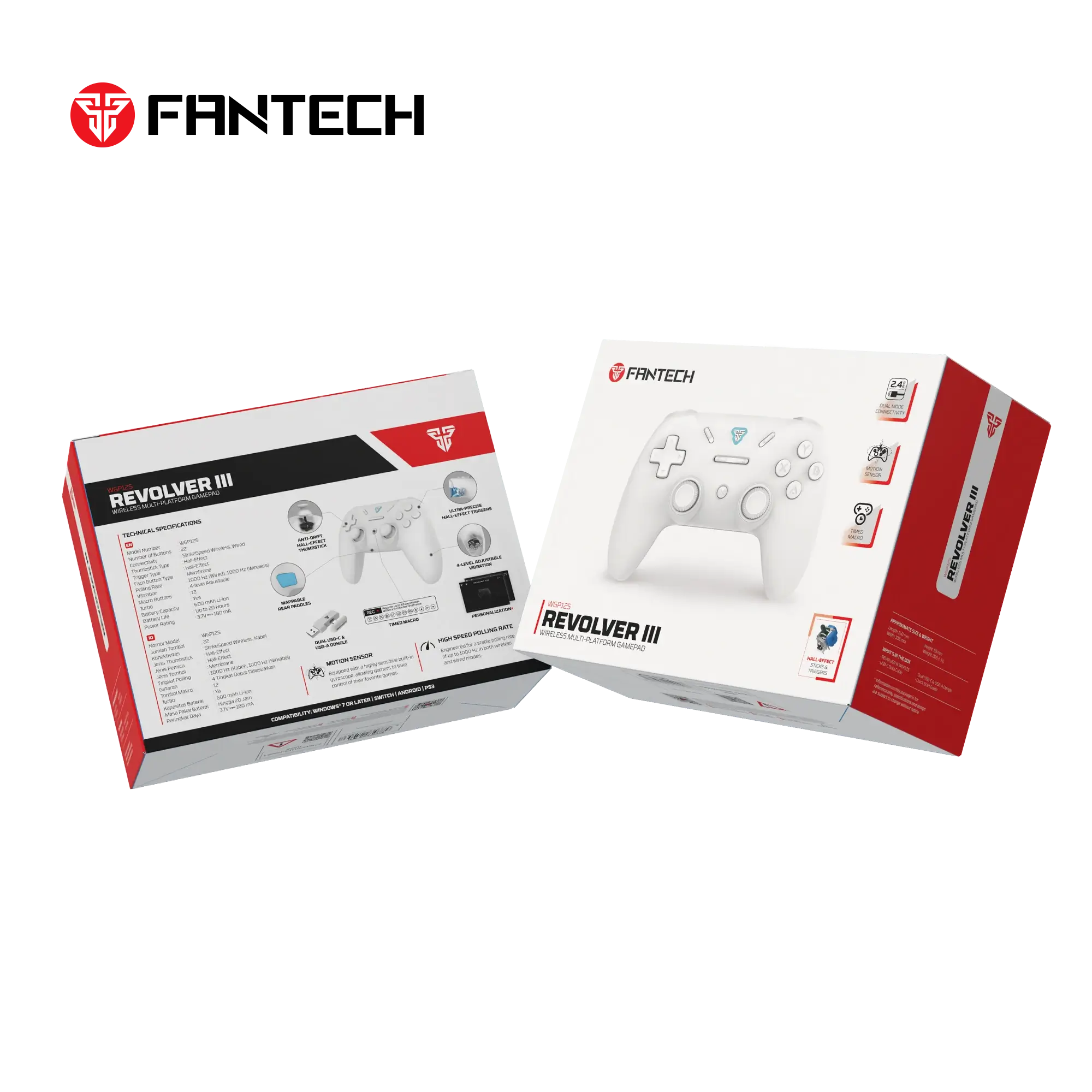 Fantech Wgp12s Revolver Iii Wireless Multi Platform Gamepad White Fantech Wgp12s Revolver Iii Wireless Multi Platform Gamepad White