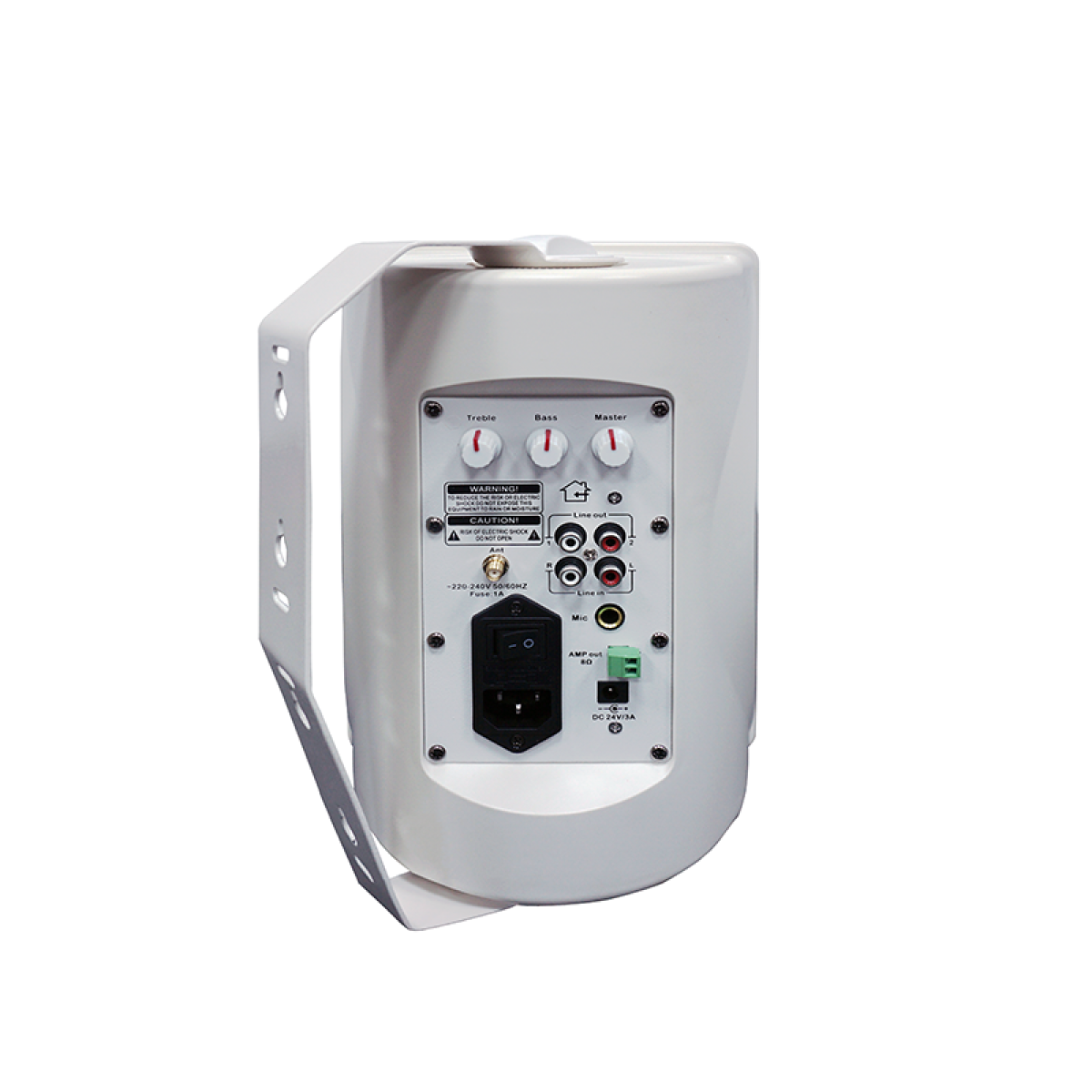 AISP WS-520U 4" UHF Active Wall Mount Speaker 2*20W -White