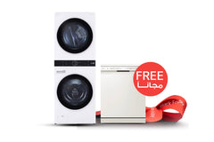 DR WT1716WRK Front Loading Washing Machine and Dryer 17 Kg + 16 Kg White